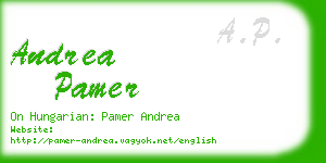 andrea pamer business card